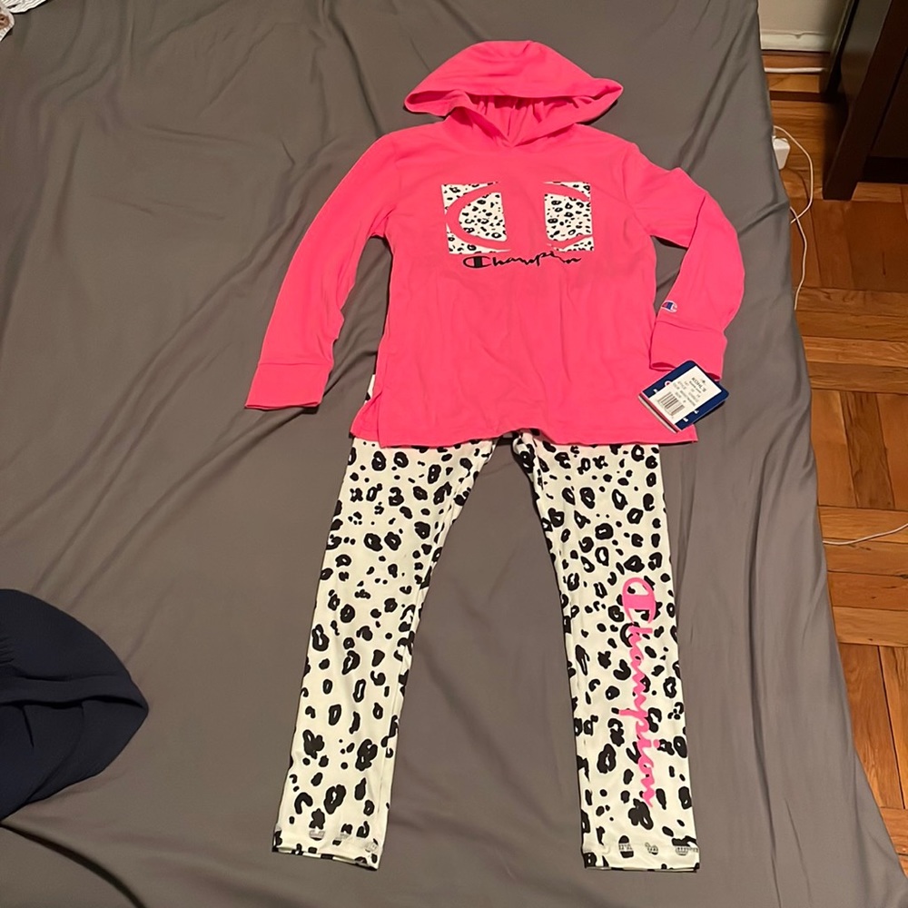 Little girls champion outfit set